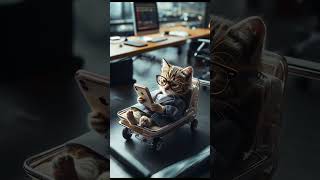 躺平返工，人生態度😺 I go to work by bed 扮工 memes memehk 貓星人 cat catlife [upl. by Sybil675]