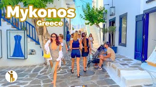 Mykonos Greece 🇬🇷  Playground of the Elite  4K 60fps HDR Walking Tour [upl. by Aihselef520]