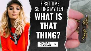 Setting Up My Tent For The First Time How To Tie A Tent Guy Line [upl. by Aley]