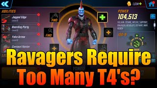 Ravager T4 Controversy Too Many Required  MSF  Marvel Strike Force [upl. by Wilkison16]