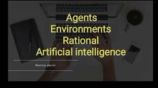 Agents amp environments amp Rational in Artificial Intelligencecomputerscience [upl. by Riem49]