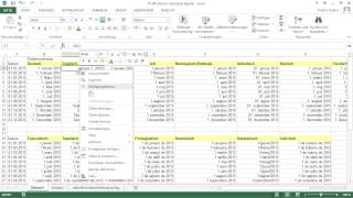 Kalender mit Excel erstellen Tutorial Spezielle Datumsformate video2braincom [upl. by Luehrmann]