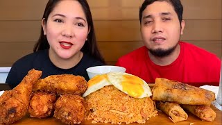 KIMCHI FRIED RICE AND FRIED CHICKEN MUKBANG [upl. by Chafee]