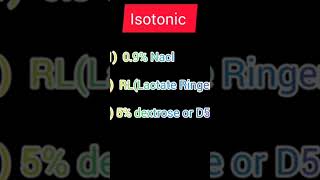 Different types of fluid in hospitals types of iv fluids isotonic  hypertonic and hypotonic [upl. by Dorrahs596]