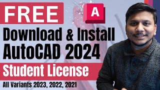 Download AutoCAD 2024 for Free  Complete Installation Guide with Student License [upl. by Ised]