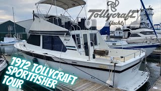 1972 Tollycraft 34ft Sportfisher Interior Tour [upl. by Gerger]