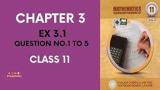 11th Class Chapter 3 Ex 31 Q No 1 to 5  Matrices amp Determinants  1st Year Math  FSC amp ICS [upl. by Srini]