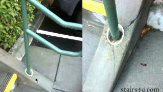 How To Use Metal Handrailing Concrete Pipe Inserts  Great Stair Building Tip [upl. by Norrabal]