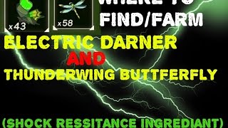 Zelda Breath of the Wild  Where to FindFarm Electric Darners amp Thunderwing Butterflys [upl. by Irap]