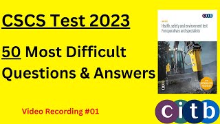 CSCS Test 2023  CSCS Card UK  CSCS Test Preparation  CITB health and safety Test 2023  CSCS 2023 [upl. by Ainslie]