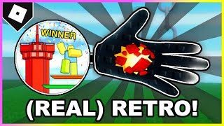 Slap Battles  FULL GUIDE How to ACTUALLY get RETRO GLOVE  quotPARKOUR PWNERquot BADGE ROBLOX [upl. by Esli]