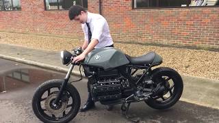 BMW K100 Cafe Racer EngineExhaust sound [upl. by Noscire770]