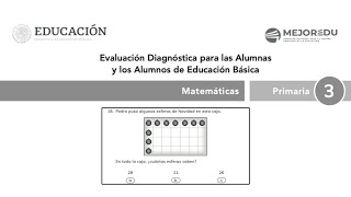 Evaluación diagnostica 3ro de primaria MEJOREDU Problema18 [upl. by Gavette]