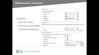 3CX Online Training 24 Configuring Extensions [upl. by Stallworth]