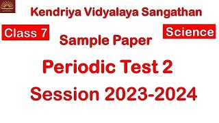 KVS PT2 Science Class 7  Question Paper with Solution  Sample Paper  Important Questions [upl. by Taite416]