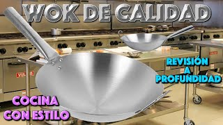 Wok de Acero Inoxidable 🥘 ¡No se pega nada Revisión Completa Calidad y Precio 🍳 [upl. by Ahsykal]