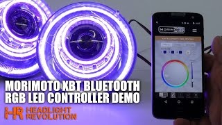 Morimoto XBT Bluetooth RGB LED Controller  Demo and How to use Headlight Revolution [upl. by Sad]