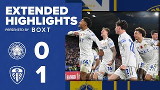 Extended highlights  Leicester City 01 Leeds United  EFL Championship [upl. by Bakerman39]