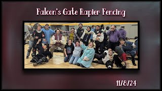 Falcons Gate Rapier Fencing 11824 Many Fighters [upl. by Nawoj340]