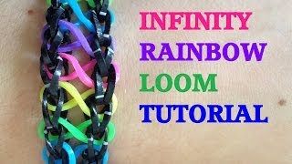 INFINITY Loom Bracelet Tutorial Rainbow Loom l JasmineStarler [upl. by Blaine]