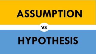 Differences Between Assumption and Hypothesis [upl. by Ymiaj412]