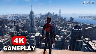 SpiderMan Miles Morales PS5 Free Roam Gameplay in 4K 60FPS HDR  Ray Tracing [upl. by Ardnola]