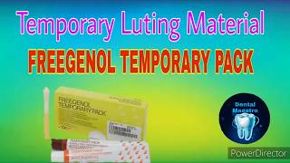 Temporary Luting Material  FREEGENOL Temporary Pack  temporary cementation  Dental Maestro [upl. by Oner839]