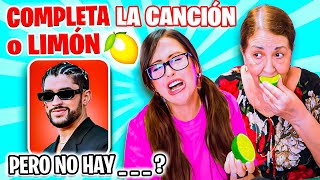 MI MAMÁ REACCIONA A LETRAS DE REGUETON 😅 COMPLETA LA CANCION O CHUPA LIMON 😱 Sandra Cires Play [upl. by Tisbee125]