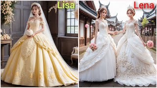 ❤️Lisa OR Lena  Top 10 Wedding Dress Fashion Lifestyle in the World [upl. by Ash]