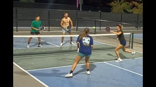 High Level Doubles Pickleball Andre and Luke vs Courtney and  Game 1 of 2 [upl. by Ytsur349]