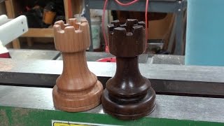 Woodturning a Chess Set Rook in 5 Minutes [upl. by Nalloh]