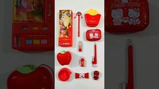 Incredible Fancy Red Stationery items Pencil Box Pen Table lamp Pencil Holder stationery short [upl. by Behah]