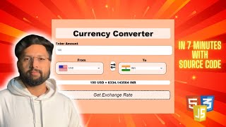 API Project  HTML CSS JAVASCRIPT  Mini Project  Beginner Project  Currency Converter  Project [upl. by Huldah458]