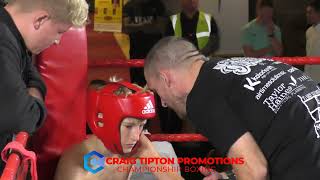 Craig Tipton BOXING JNR Bout Josh Hill V Jenson Roache [upl. by Llewsor147]