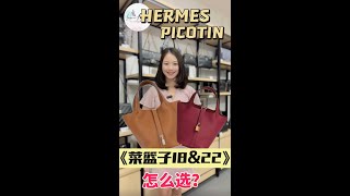 Hermes Picotin 18 or 22  怎么选爱马仕菜篮子18或22？ [upl. by Ryley]