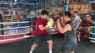 Mitts training with Nathan Fitamant from France at Maicsgym [upl. by Faso5]