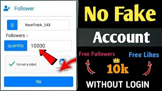 WITHOUT LOGIN get 10k Free instagram followers  instagram followers increase in 2024  New Trick [upl. by Odlawso]