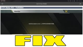 FIX HTTP Status 403 Forbidden And Authorization Error  Fix call of duty mobile login issue gameloop [upl. by Floss50]