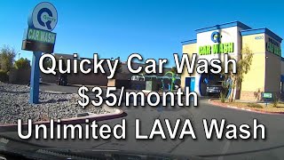 Quicky Car Wash 35mo Unlimited LAVA Wash [upl. by Iknarf]