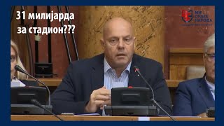 АПавић quotЗа стадион сте увећали трошкове за 11 милијарди а смањили сте број седишта за 10000quot [upl. by Glassco]