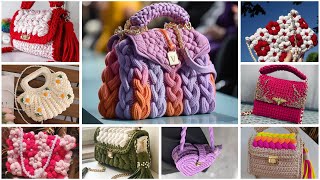 Crochet shoulder bags  handmade crochet bags design  handbag designs for girls [upl. by Lyreb349]