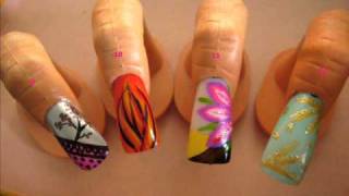 VOTE 4 TUTORIAL  20 Hand Painted Nail Art Designs [upl. by Wiedmann69]