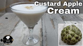 Custard Apple Cream  Sitaphal Cream  Sitafal Cream recipe  Quick and easy dessert Jas Food Court [upl. by Axel443]