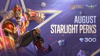 August StarLight Perks  Gatotkaca quotNutcracker Monarchquot  Mobile Legends Bang Bang [upl. by Neerhtak]