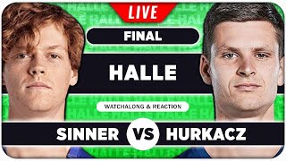 SINNER vs HURKACZ • ATP Halle 2024 Final • LIVE Tennis Watchalong Stream [upl. by Arratahs404]