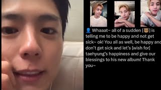 Park Bogum Comments on BTS Taehyung Layover Instagram Live [upl. by Analaf83]