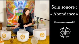 Soin sonore Abondance  Écouteurs recommandés [upl. by Lepper]