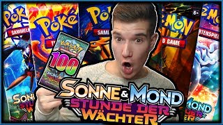 DAS 100 KARTEN BOOSTER  POKÉMON SONNE amp MOND Booster Opening [upl. by Herrmann]