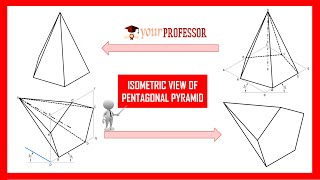 Isometric View Of Pentagonal Pyramid  Your Professor [upl. by Arraeic]