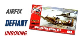 Airfix BP Defiant Mk1  172 Scale Plastic Model Kit  Unboxing Review [upl. by Nilam]